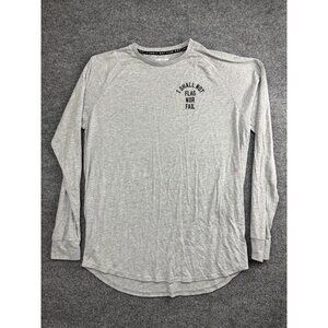 Flag Nor Fail Shirt Mens 2XL Gray Long Sleeve I Shall Not Flag Nor Fail Athletic
